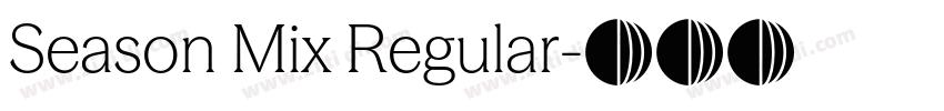 Season Mix Regular字体转换
